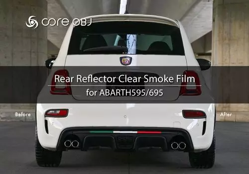 core OBJ Rear Reflector Clear Smoke Film for ABARTH 595/695 (CO-RSF-AB01)