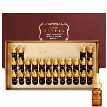 Coreana ORTHIA Perfect Collagen 28Days Intensiv Ampoule 2 мл x 28 шт., Антивозрастное средство, Увлажнение, KBeauty, Корейская косметика, пробник