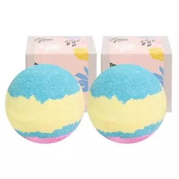 Corecos Bubble & Pop Clean Earth Бомбочки для ванны с цветочным ароматом, 200 г, 2 штуки
