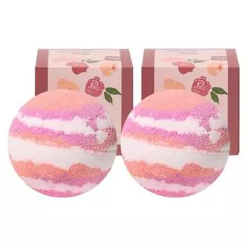 Corecos Bubble & Pop Rosarium Бомбочка для ванны с ароматом розы, 220 г, 2 штуки