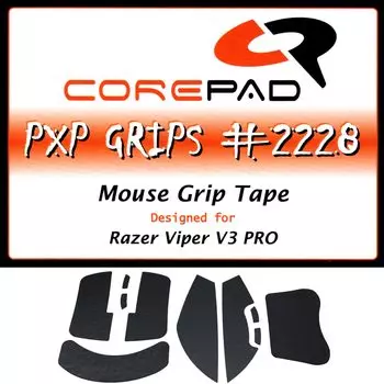Corepad PXP Grips накладка на рукоятку для Razer Viper V3 Pro 1 комплект мягкая полимерная резина [] (черный)