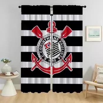 Corinthians Blackout Curtain for Room 2 Panel Halloween Decoration Anti-mosquito Curtains 2 Pieces Home Interior Curtains Shades W50xH70cmx2pcs-CL