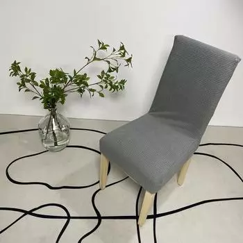 Corn Grid Thickened And Enlarged Fleece Grid Fleece Chair Cover Table And Chair Elastic Restaurant Chair Universal In All Seasons enlarged and thickened серый