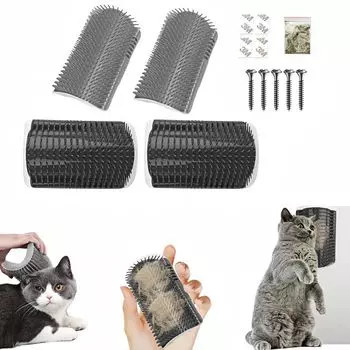 Corner Itch Removal for Itch Relief Brush for Pet Face Cat Claw Sharpener pcs Gray Brush, Cats, Pets, Toy, Supplies, Scrub, (Black S2 + S2 pcs)