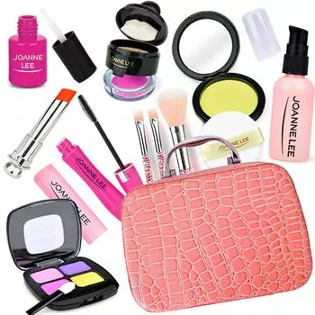 CORPER TOYS Игрушки для макияжа Игровой домик для макияжа для девочек ролевые игры 12 шт. Базовый набор для макияжа Косметические игрушки Комод для хранения игрушек Сундук Милый игровой набор