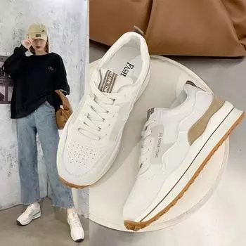 Cortez женские весенне-осенние новые легкие белые кроссовки с толстой подошвой повседневные кроссовки дышащие 35 хаки