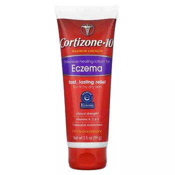 Cortizone 10, интенсивный лечебный лосьон от экземы, максимальная сила, 3,5 унции (99 г)
