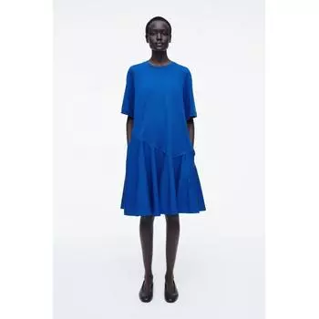COS Асимметричное мини-платье-футболка в японском стиле cobalt/XS