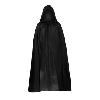Cos Cloak Halloween Death Vampire Witch Robe Party Adult Children Black Cape 90cm/35.43in