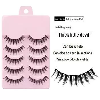 Cos Comics Имитация ресниц Барби: Черный, толстый, с тонким стеблем, сегментированный для более полного, увеличенного вида See details