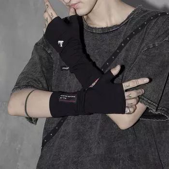 Cos Disco Ninja Half Finger Cycling Fitness Gloves Black One size