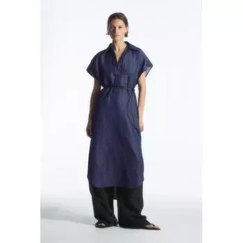 COS Джинсовое платье-рубашка миди в стиле оверсайз Japan