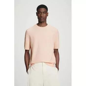 COS Футболка из хлопкового трикотажа с текстурой в японском стиле apricots/XS