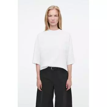 COS Футболка Japan Boxy Mock Neck white/XS