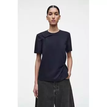 COS Футболка с японским узлом navy/XS