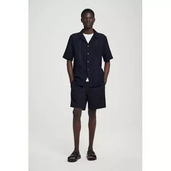 COS Japan эластичные шорты из смесового хлопка navy/XS