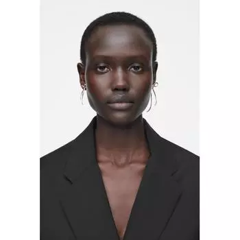 Cos Japan Asymmetrical Bow Earrings light pink/NOSIZE