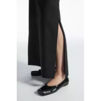 COS Japan балетки на плоской подошве с квадратным носком Black/36