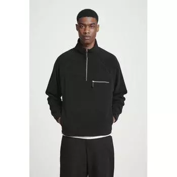 Cos Japan Half Zip Sherpa Fleece Sweater Black/S