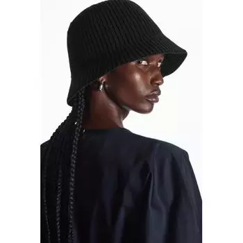 Cos Japan Knit Bucket Hat Black/XS/S
