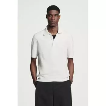 Cos Japan Knitted Cotton Polo Shirt