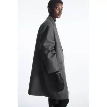 COS Japan кожаные варежки на кашемировой подкладке blackcamel/XSS