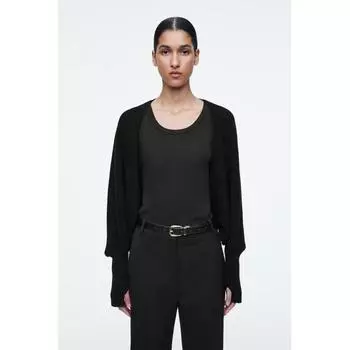 Cos Japan Круглая шерстяная куртка-болеро Black/ONESIZE