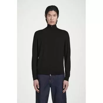Cos Japan Merino Wool Кардиган на молнии Black/XS