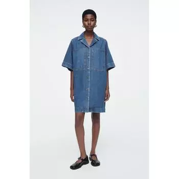 COS Платье-рубашка из мини-джинса в японском стиле blue/32
