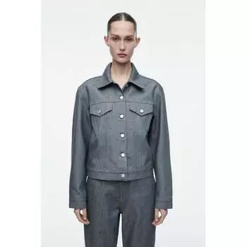 Cos Japan Oversized Raw Denim Jacket low gray/XXS