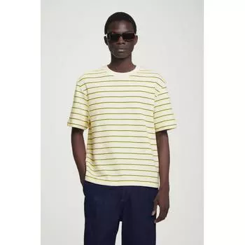 COS Japan полосатая футболка из букла yellowstripe/XS