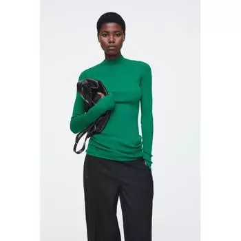 COS Топ из японской ребристой мериносовой шерсти steppes/LP