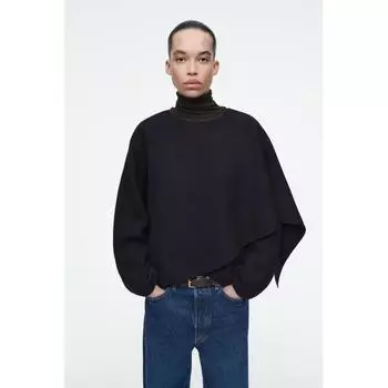 Cos Japan Scarf Detail Wool Cape navy/XS/S