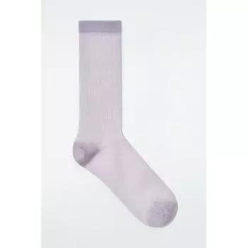 Cos Japan Sheer Rib Wool Socks lilac/36/38