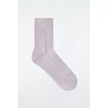 Cos Japan Sheer Window Pane Check Socks lilac/36/38