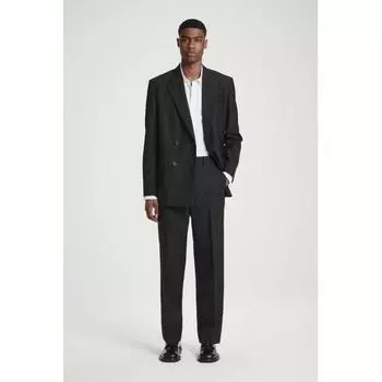 Cos Japan шерстяные брюки Hopsack Relax Black/50