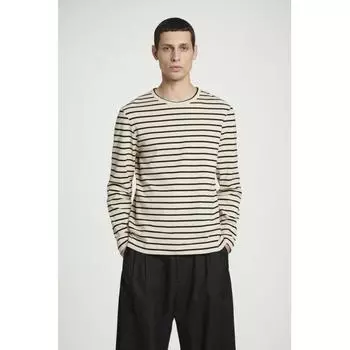 Cos Japan STriped Long Sleeve T shirT ecru/black/stripe/S