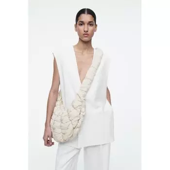 COS Japan Сумка через плечо RIPPLE, нейлон offwhite/NOSIZE