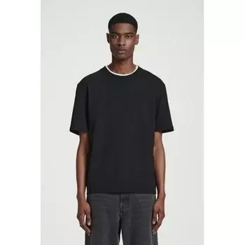 Cos Japan свободная хлопковая футболка Black/XS