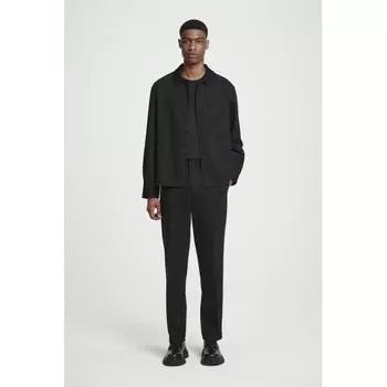 Cos Japan свободные эластичные брюки в тонкую полоску blackpinstripe/XS