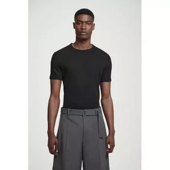 COS Japan тонкая футболка в рубчик Black/XS