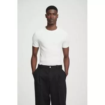 COS Japan тонкая футболка в рубчик white/XS