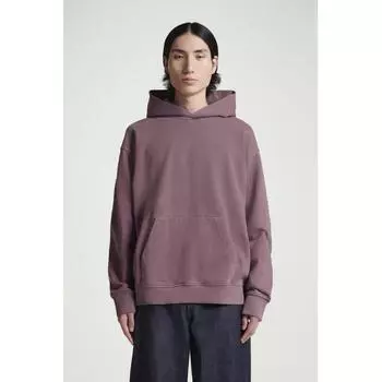 Cos Япония стираный хлопок джерси толстовка с капюшоном purple/M