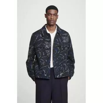 Cos Japan Wool Blend Jacquard Overshirt multicolour/XS