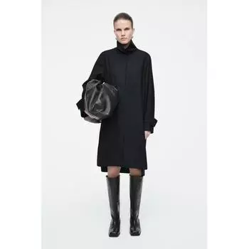 Cos Japan Wool Shirt Dress navy/32