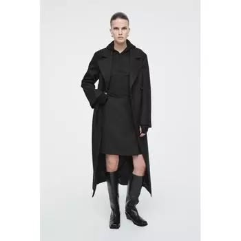 Cos Japan Wrap Effect Wool Miniskirt Black/40