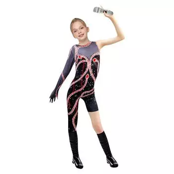 Cos костюм сценический костюм фестивальный костюм для выступлений 130 чёрный