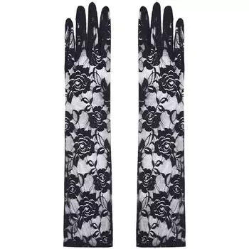 Cos Lace Gloves Sister Gothic Party Lolita Black (S0080)
