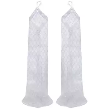 Cos Lace Middle Finger Gloves Women s Accessories Lolita White (S0076)