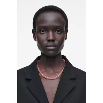 COS Ожерелье из японского кварца с бусинами Pink/NOSIZE